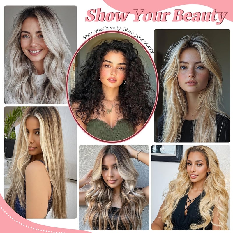 Yingsi-fty Hair Extension Holder for Styling Hair Stands Stainless Steel Hair Extension Display Hair Hanger Tool for Washing, Clip-In, Tape-In Extensions, Coloring and Blow-Drying of Weft - Image 2